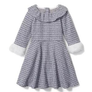 Janie and Jack Jacquard Ruffle Collar Dress